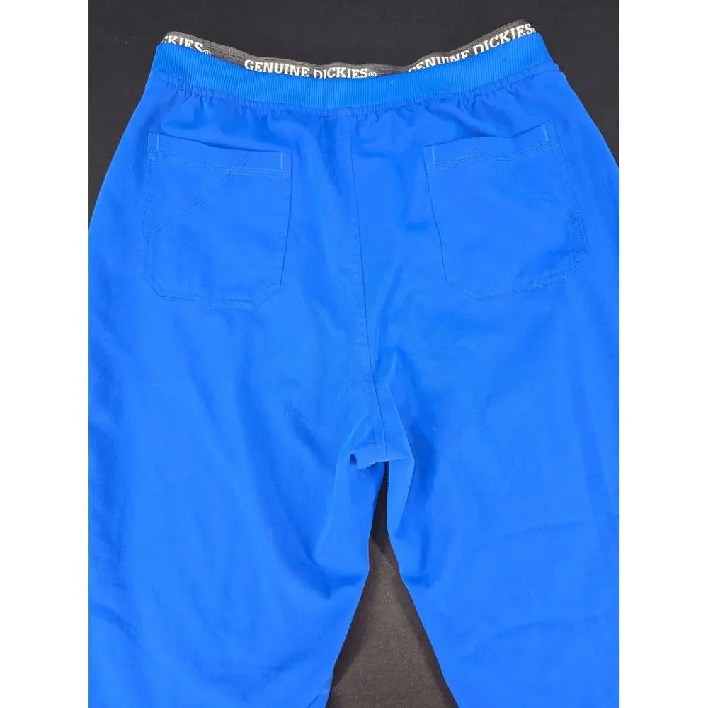 Dickies EDS Women's Royal Blue Scrub Pants Size S Stretch Jogger Zip Hem Pockets